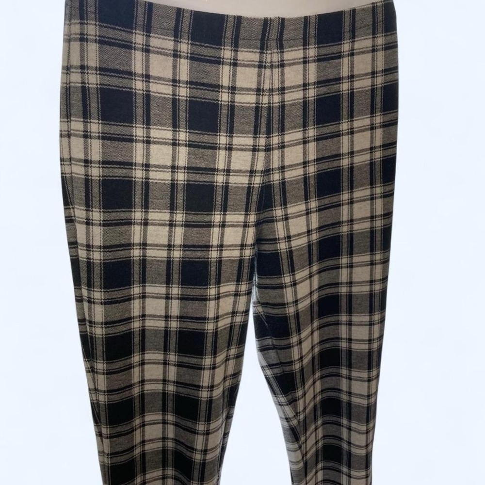 Express Black and Grey Plaid Women’s Knit Pants S